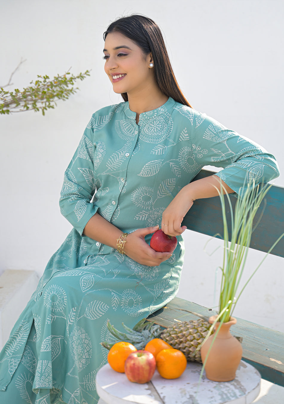 Ammanya Sage Green Floral Print Co-ord set