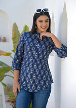 Ammanya Midnight indigo Buta Top