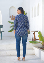Ammanya Midnight indigo Buta Top
