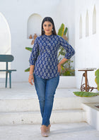 Ammanya Midnight indigo Buta Top