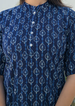 Ammanya Indigo Raindrop Motif Kurta