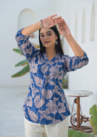 Ammanya Midnight Garden Pleated Top