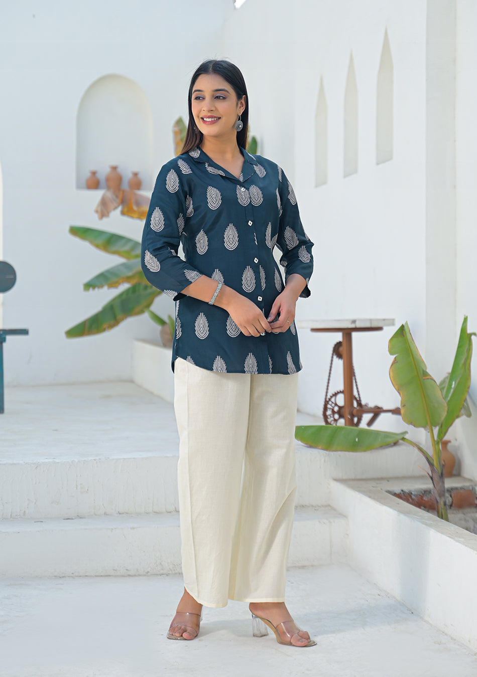 Ammanya Indigo Leaf Top