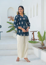 Ammanya Indigo Leaf Top