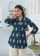 Ammanya Indigo Leaf Top