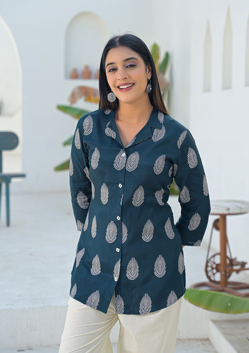 Ammanya Indigo Leaf Top
