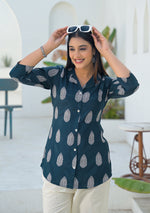 Ammanya Indigo Leaf Top