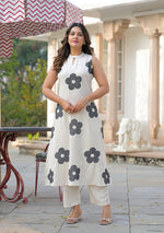 Ammanya EMBROIDERED BLACK FLOWER SUIT SET