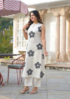 Ammanya EMBROIDERED BLACK FLOWER SUIT SET