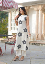 Ammanya EMBROIDERED BLACK FLOWER SUIT SET