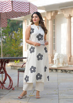 Ammanya EMBROIDERED BLACK FLOWER SUIT SET