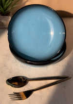 Blue Oblong Soup Bowls