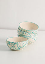 Aquamarine Mandala Portion Bowls