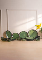 Green Oblong Dinnerset - SET OF 11