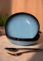 Blue Oblong Portion Bowls