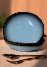 Blue Oblong Soup Bowls