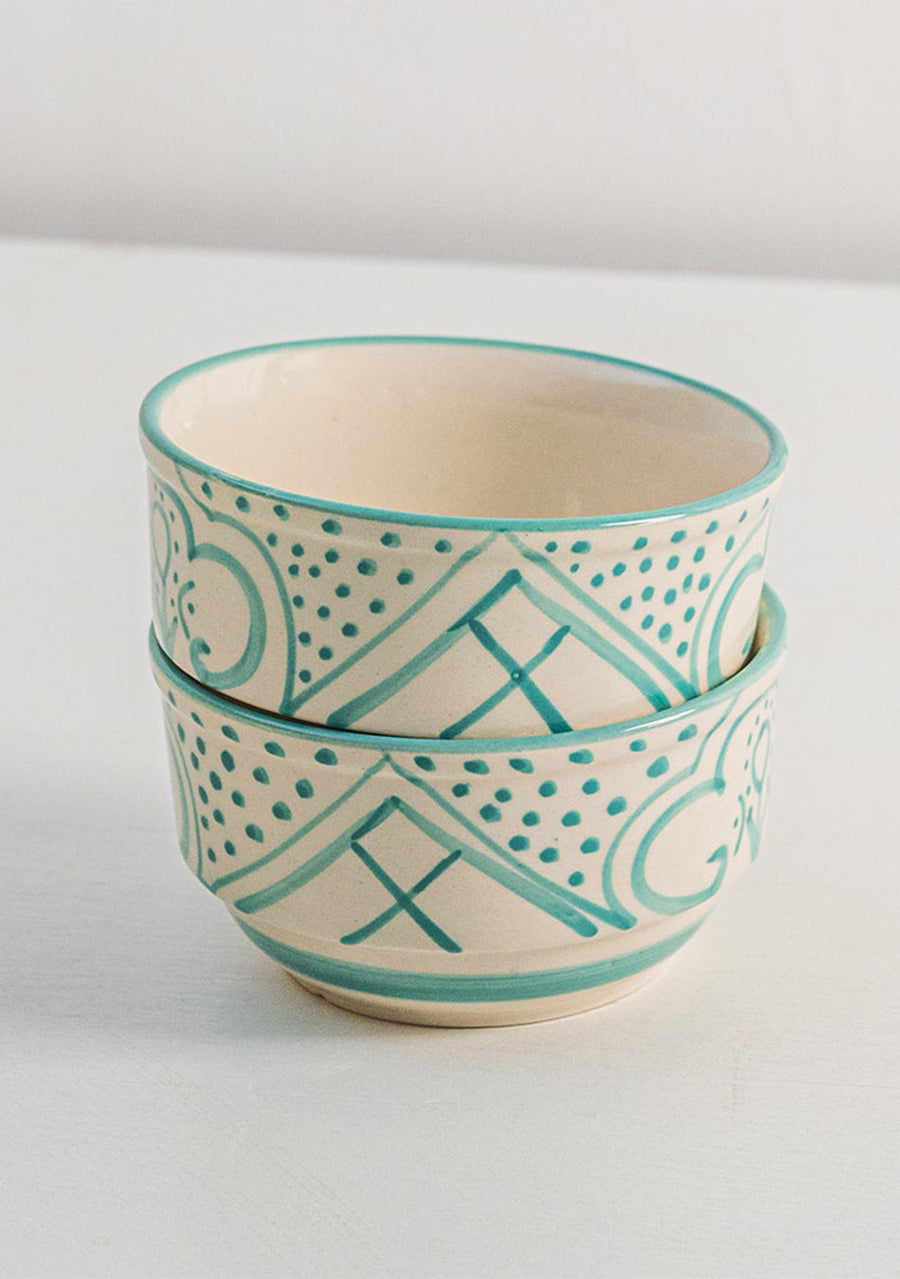 Aquamarine Mandala Soup Bowls