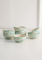 Aquamarine Mandala Portion Bowls