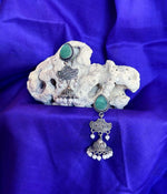Aqua Gem Pearl Cascade Danglers
