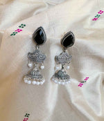 Charcoal Gem Pearl Cascade Dangler