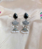 Charcoal Gem Pearl Cascade Dangler