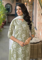 Sage Serenity Suit Set with Kota Dupatta