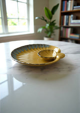 Sunlit Seashell Platter