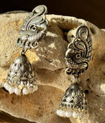 Peacock Serenity Pearl Jhumkas