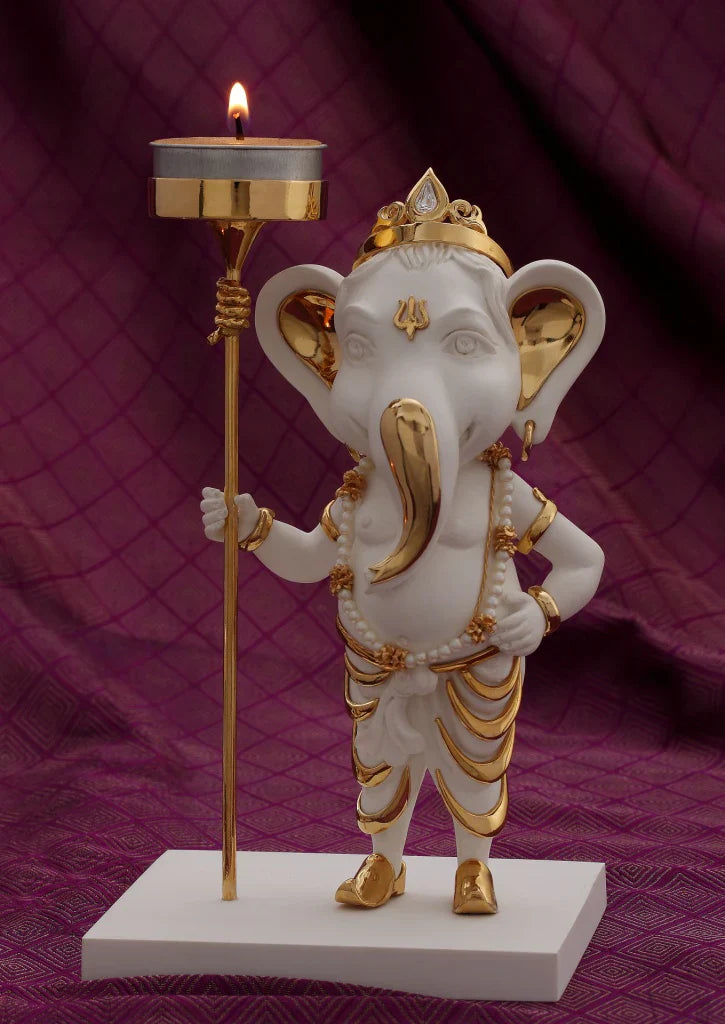 Ganesha with Tea Light