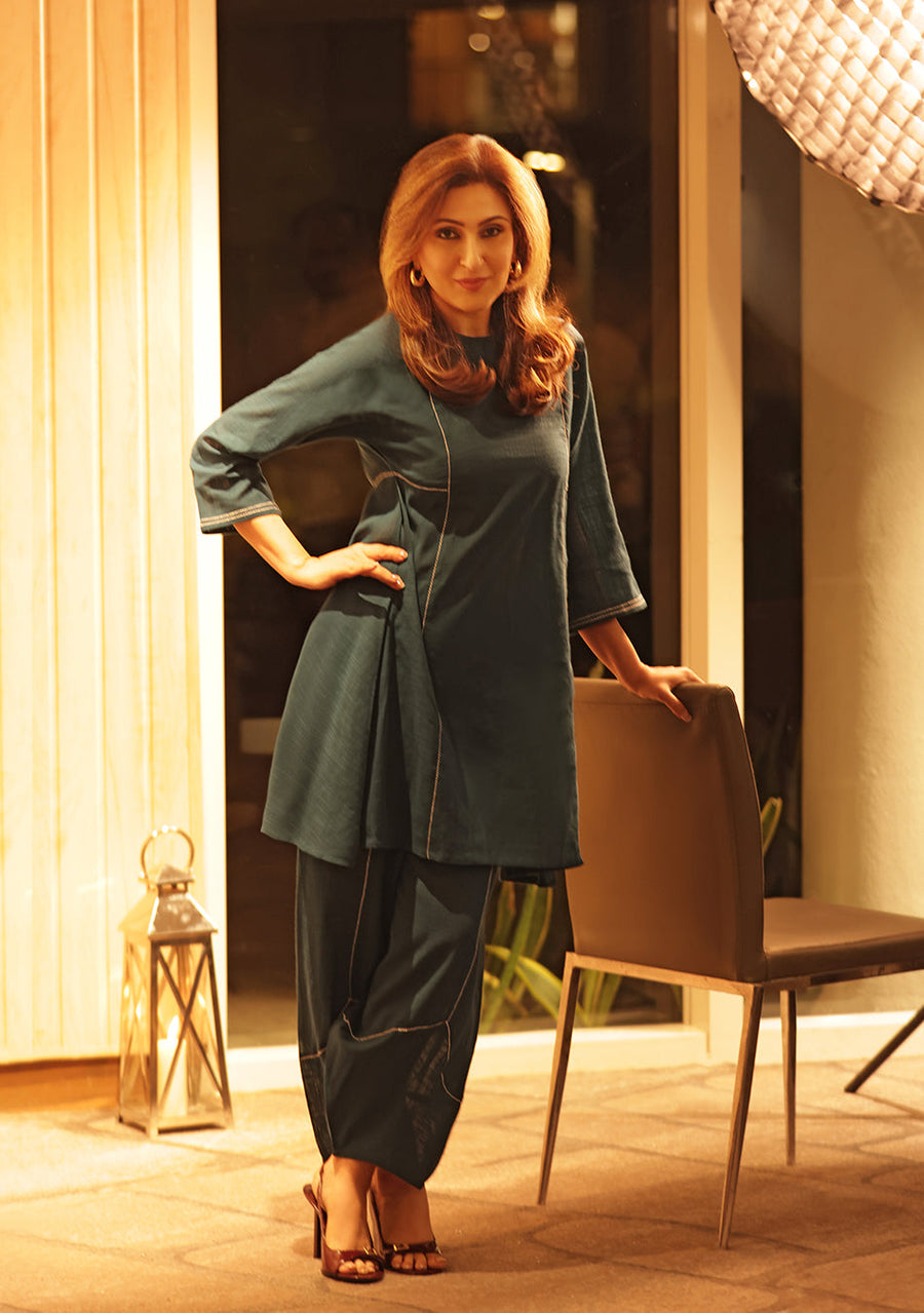 Peacock Haze Co-Ord Set