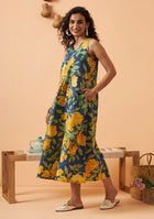 Tropical sky floral dress