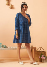 Ammanya Dotty blue dress
