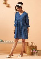Ammanya Dotty blue dress