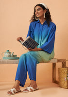 Aqua Sky Muslin Co-ord Set
