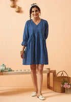 Ammanya Dotty blue dress