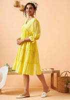 Lemon Zest Tiered Dress