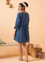 Ammanya Dotty blue dress
