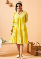 Lemon Zest Tiered Dress