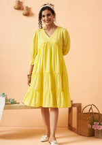 Lemon Zest Tiered Dress