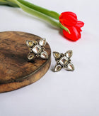 Snowy Petal Stud Earrings
