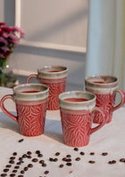 Pink-Green Pigeon Mugs - Handcrafted