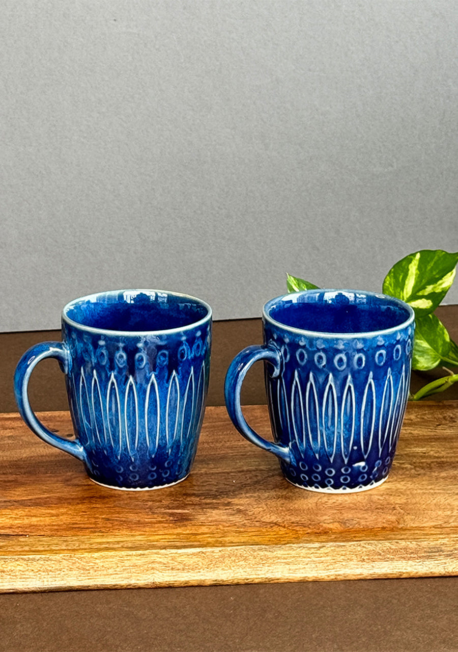 Swallow Azure Mugs - Handcrafted