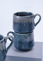 Gnatcatcher Blue Ceramic Mugs Set - Handcrafted