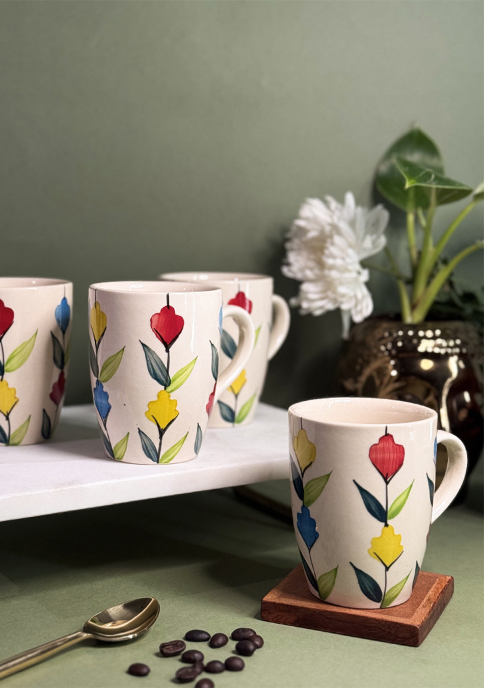 Peacock Mugs - Handcrafted