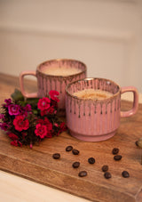 Rosy Finch Pink Ceramic Mugs Set - Handcrafted