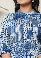 Indigo Patchwork Printed Kurta