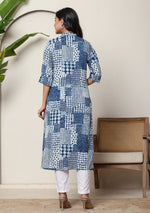 Indigo Patchwork Printed Kurta
