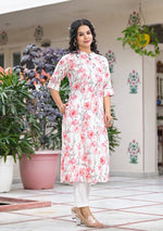 Ammanya Ivory Floral Printed Kurta | Women's Ethnic Wear