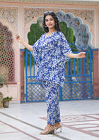 Ammanya Indigo Lily Luxe Kaftan Co-Ord Set