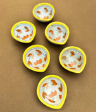Blue Pottery Lotus Design Diya - Set of 6
